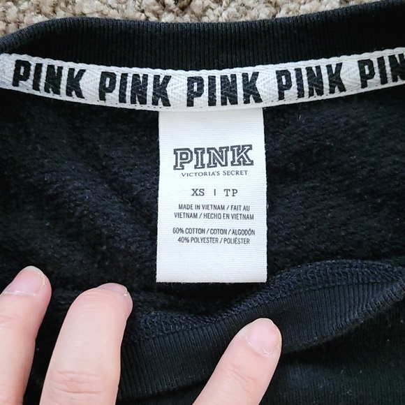 Pink Victoria Secret gold sequin black long sleeve top Size XS - Picture 7 of 11